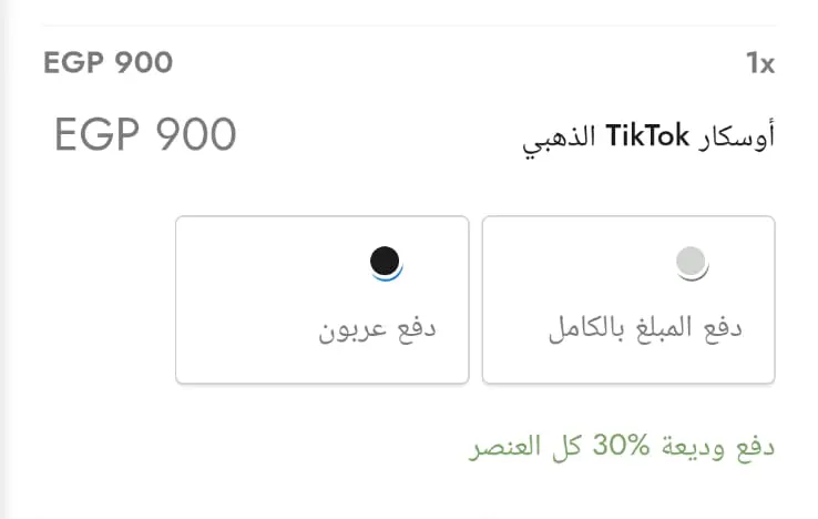 اختيار الدفع